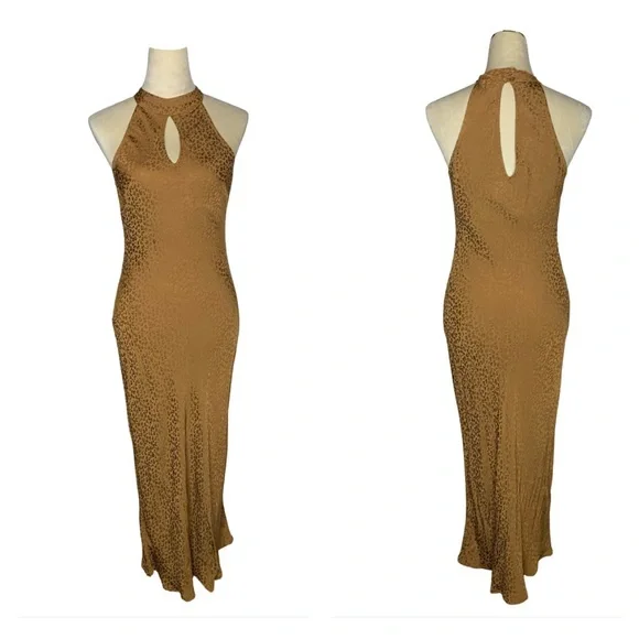 Young Fabulous & Broke Lou Lou Dress In Brown Animal Print - Picture 2 of 4